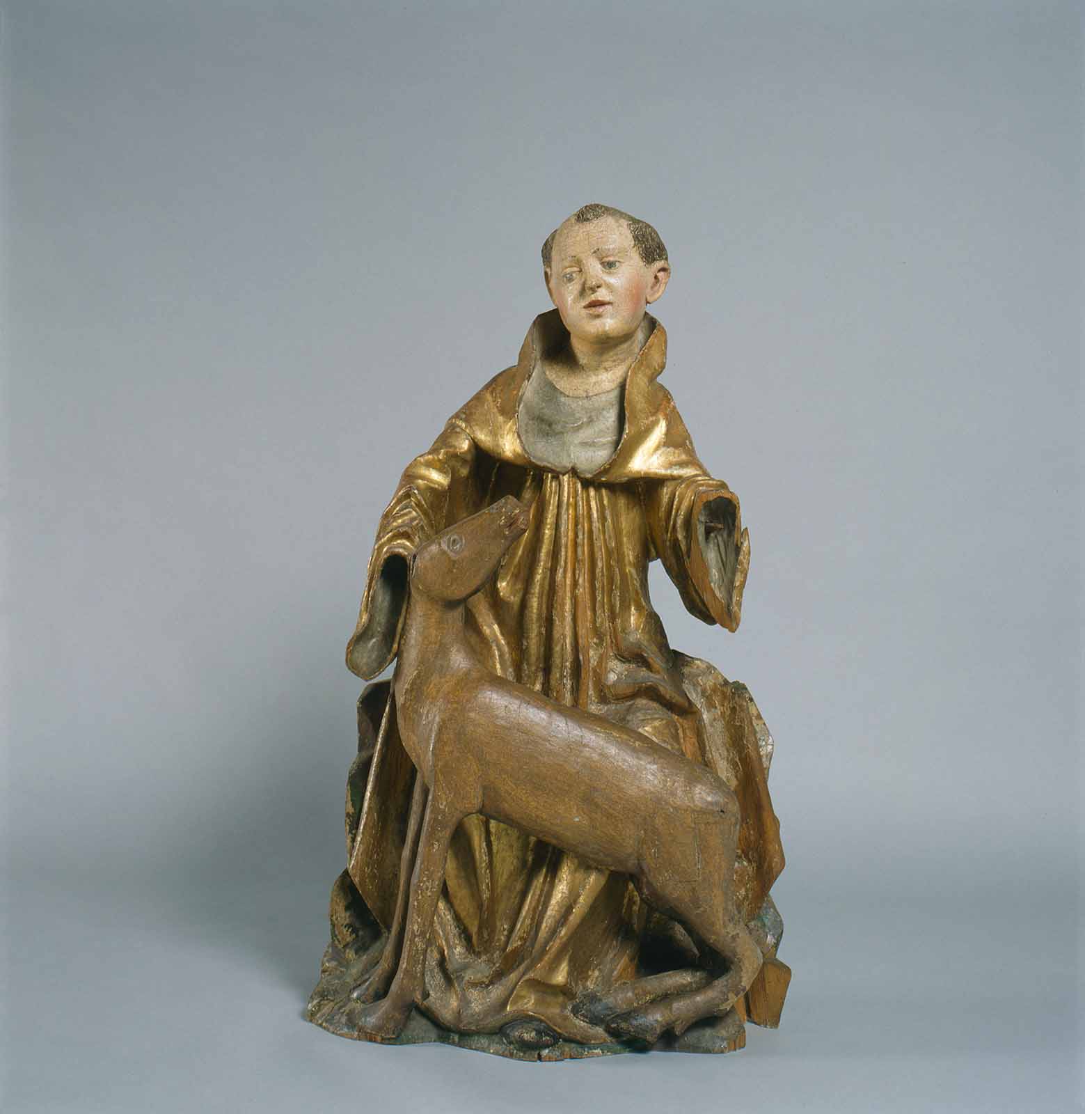 Sv. Tilen, (ok. 1505), lipov les, 97 x 59 x 25 cm