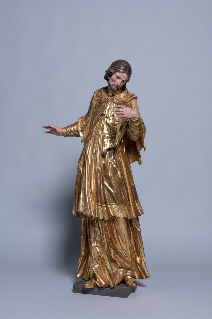 Veit Königer, Sv. Janez Nepomuk, (ok. 1760), les, 130 x 72 x 34 cm