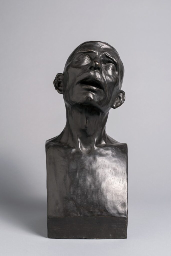 Anton Štefic, Job, (ok. 1910), bron, 51 x 23,5 x 26 cm