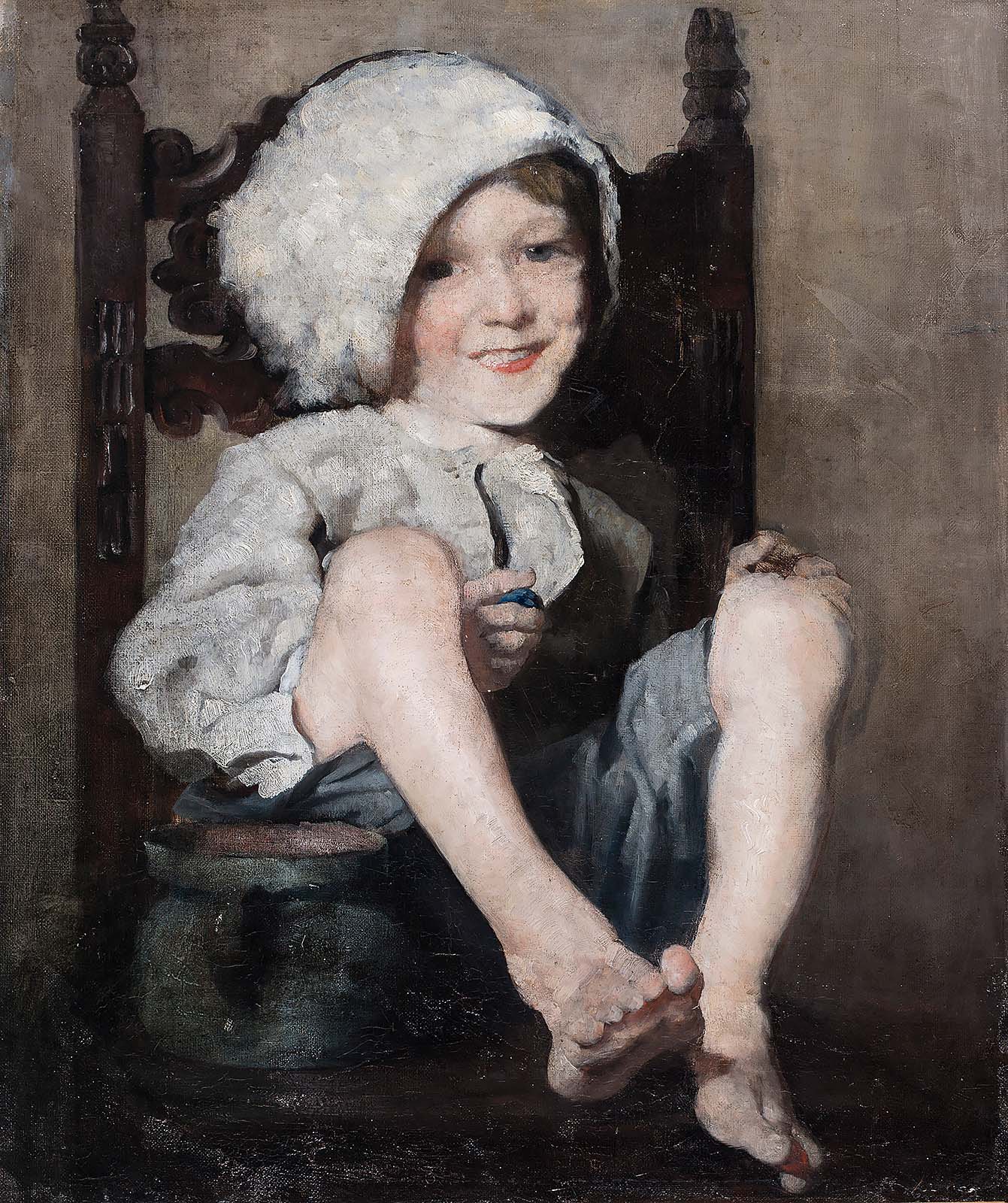 Ferdo Vesel - Boy Wearing a Fur Cap, 1889