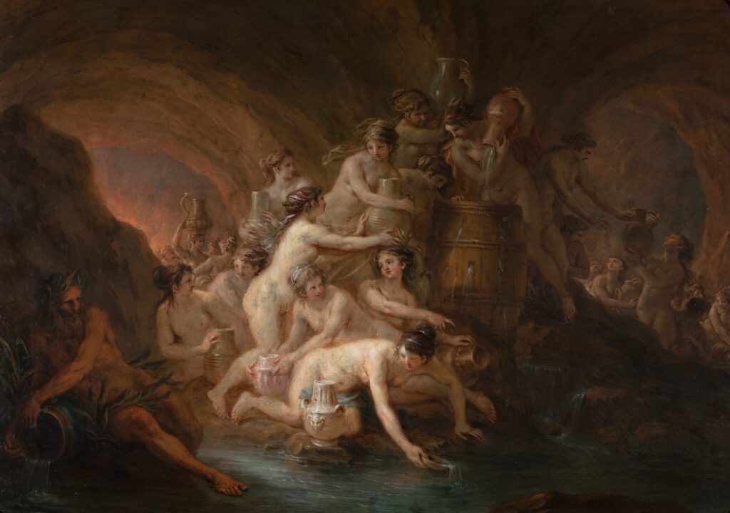 Martin Johann Schmidt, Kazen Danaid, 1785, olje, baker, 54,5 x 77 cm