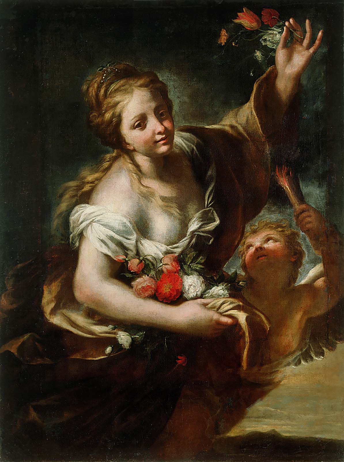 Giovanni Andrea Carlone, Avrora, Zarja, (ok. 1678), olje, platno, 129 x 97,5 cm