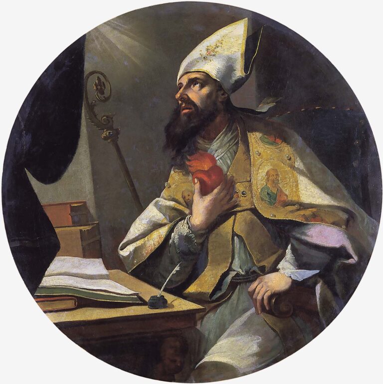 Valentin Metzinger, Sv. Avguštin, (ok. 1741), olje, platno, 102 x 102 cm
