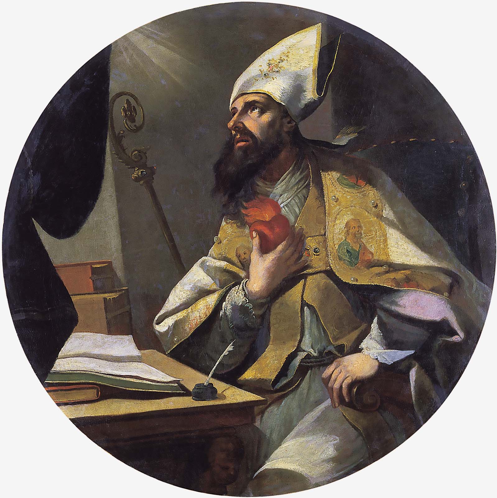 Valentin Metzinger, Sv. Avguštin, (ok. 1741), olje, platno, 102 x 102 cm