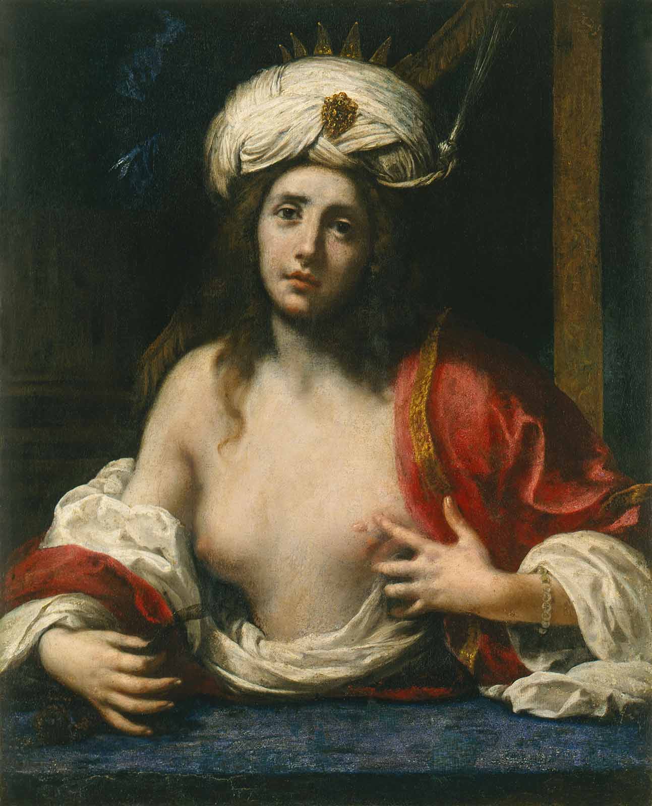 Kleopatrin samomor, (sr. 17. stol.), olje, platno, 86,5 x 71 cm