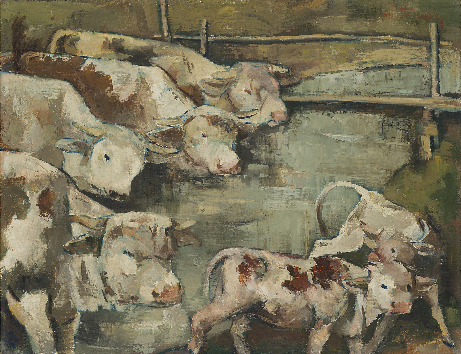 Lajči Pandur, Pri napajanju, (ok. 1949)