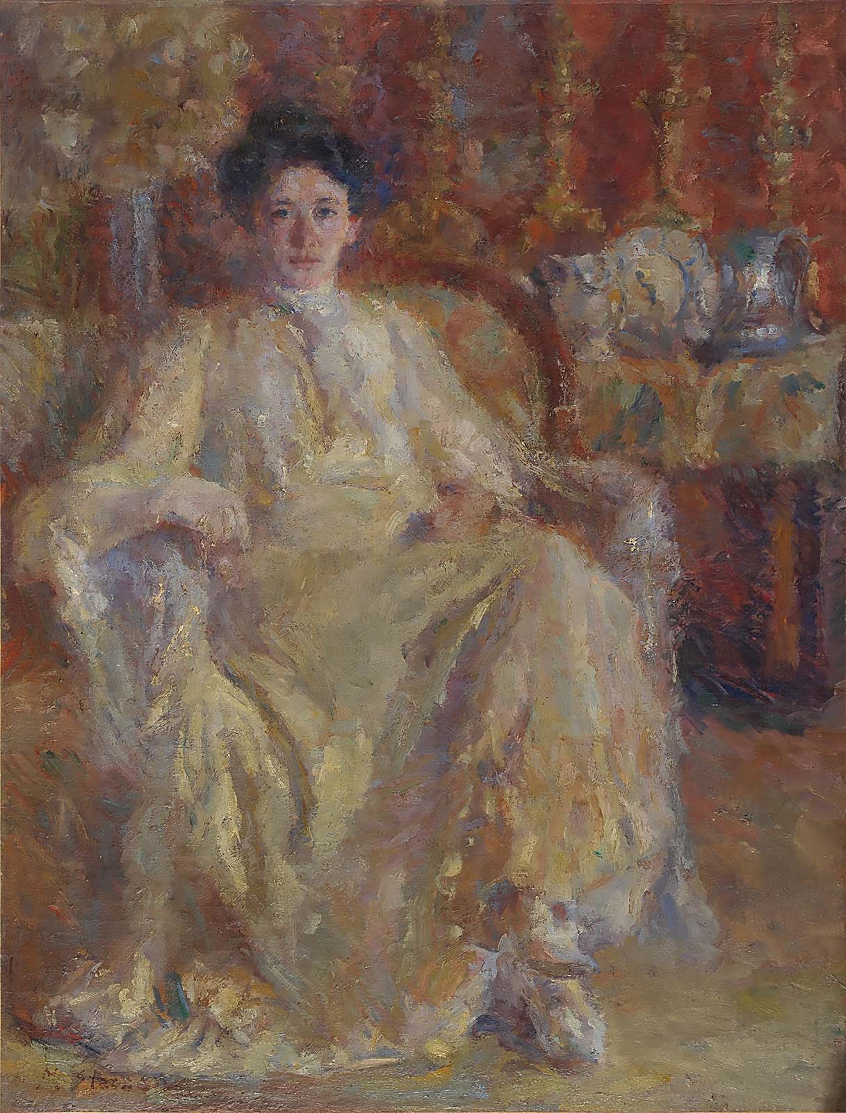 Matej Sternen, Tončka Gaber, 1909, olje, platno, 130 x 100 cm