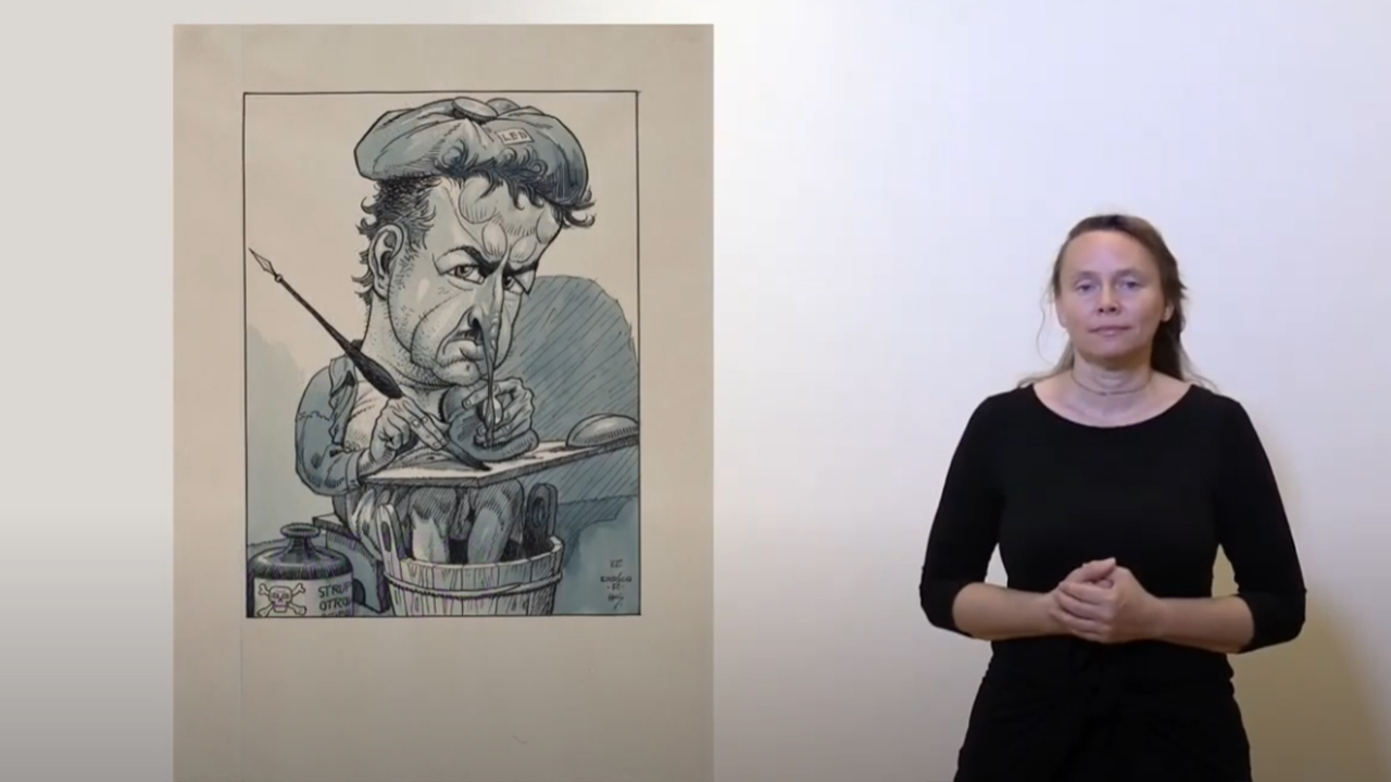 Avtoportret - predstavitev nove kretnje v slovenskem znakovnem jeziku - Hinko Smrekar: Avtoportret (video)