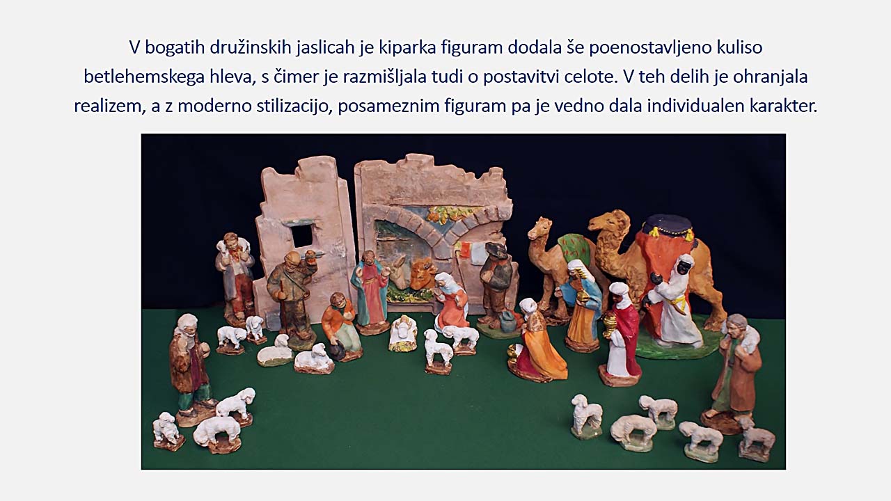 The Nativity Scene by sculptor Liza Hribar (video, Slovene)