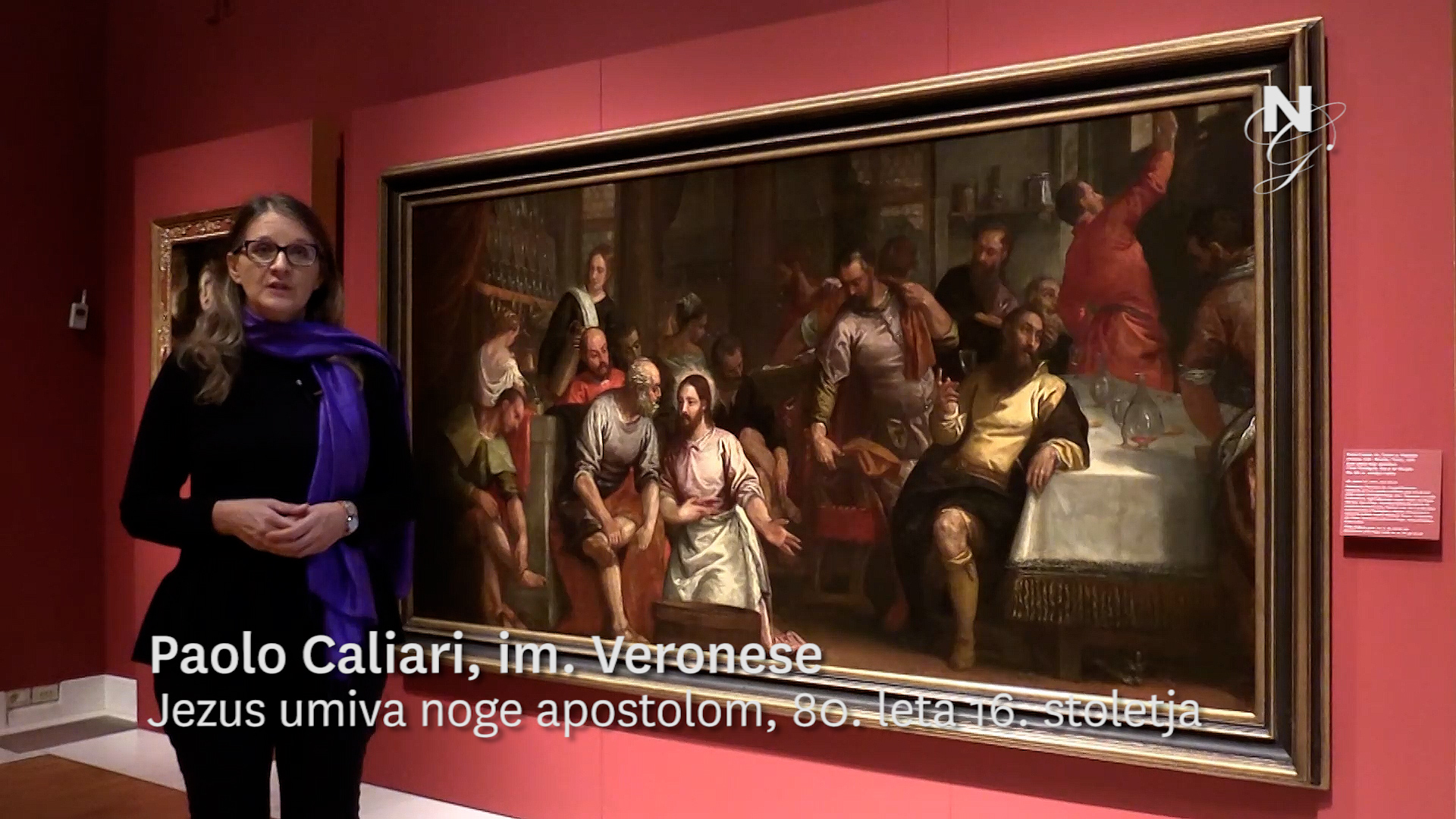 Paolo Caliari, im. Veronese: Jezus umiva noge apostolom (video), Kristina Preininger