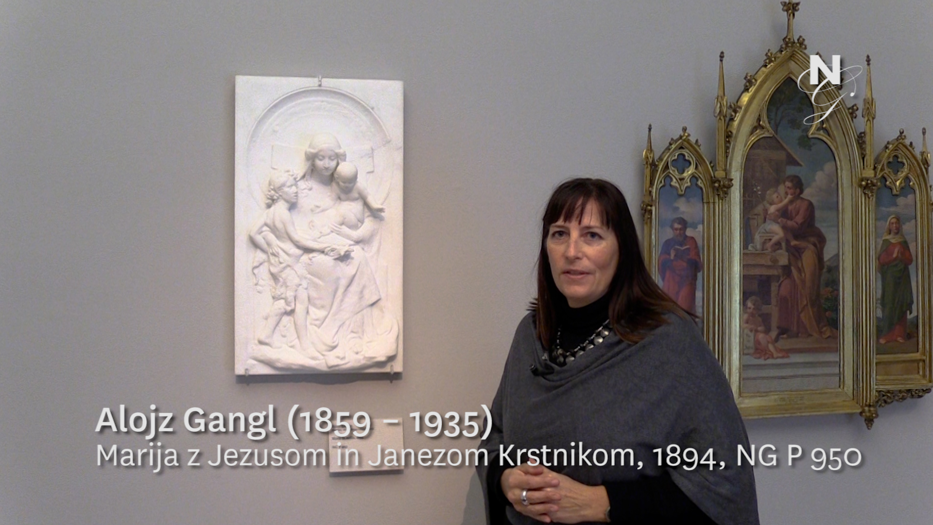 Alojz Gangl: Marija z detetom in Janezom Krstnikom (video), Mateja Breščak