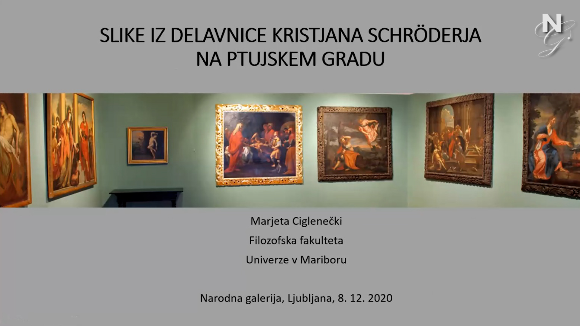 Slike iz delavnice Christiana Schröderja na Ptujskem gradu - spletno predavanje izr. prof. dr. Marjete Ciglenečki (video)