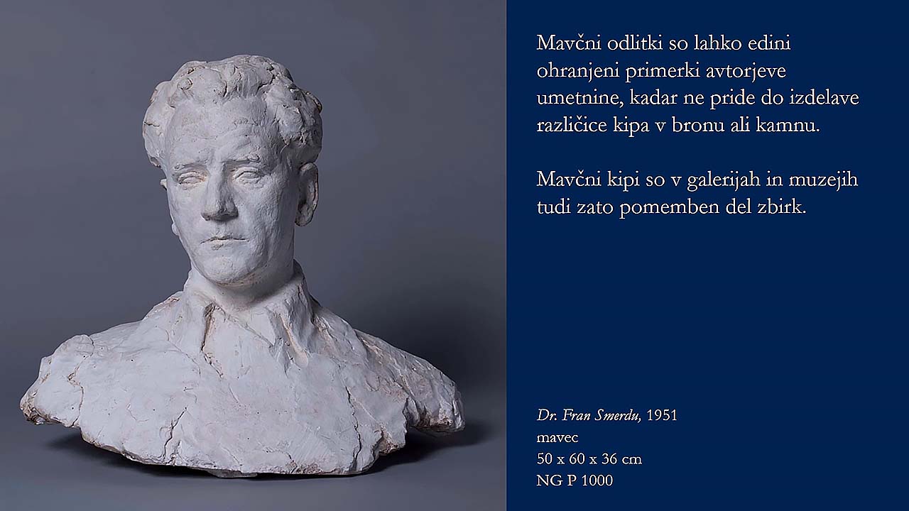 Conservation and restoration problems of Frančišek Smerdu's plaster castings (video, Slovene)