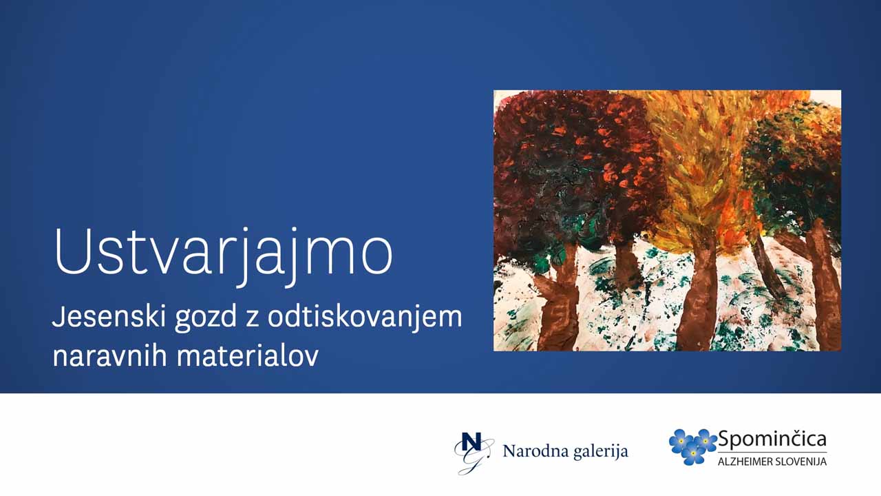 Jesenski gozd z odtiskovanjem naravnih materialov (video)