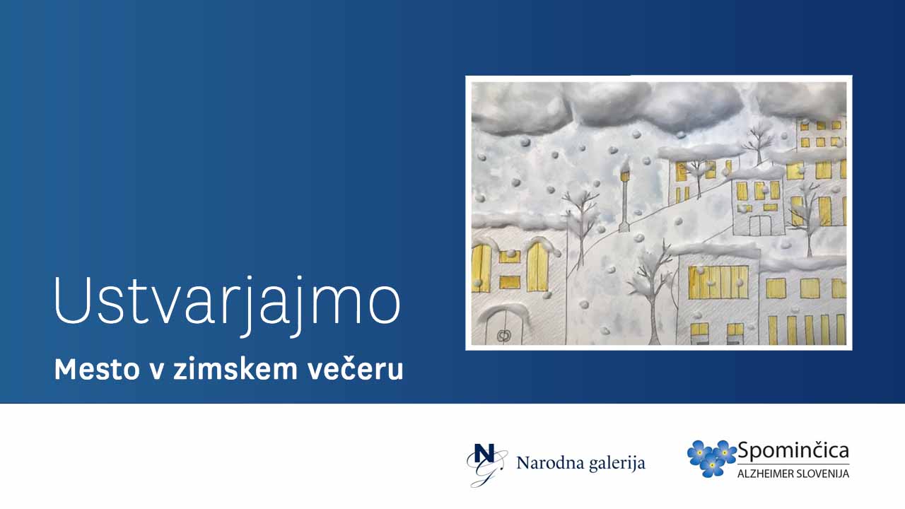 Mesto v zimskem večeru (video)