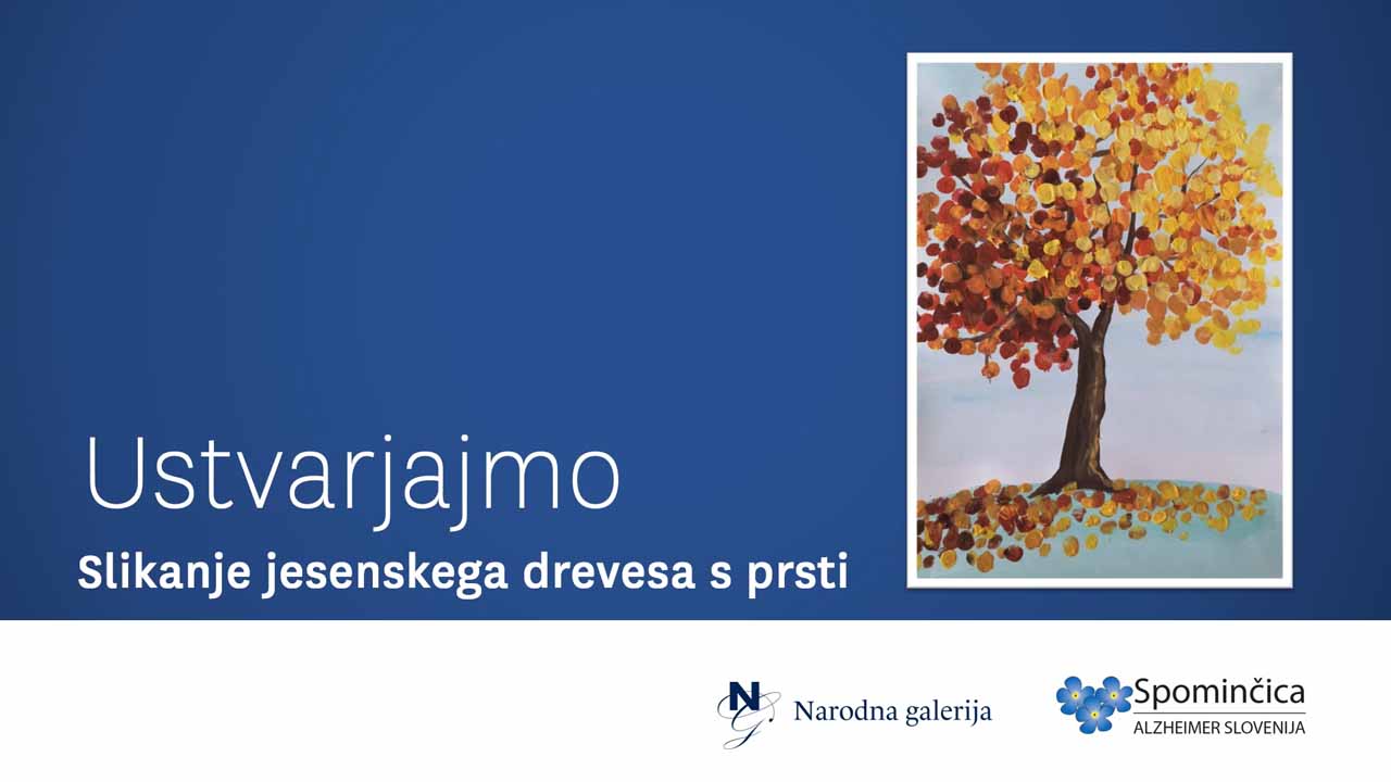 Slikanje jesenskega drevesa s prsti (video)