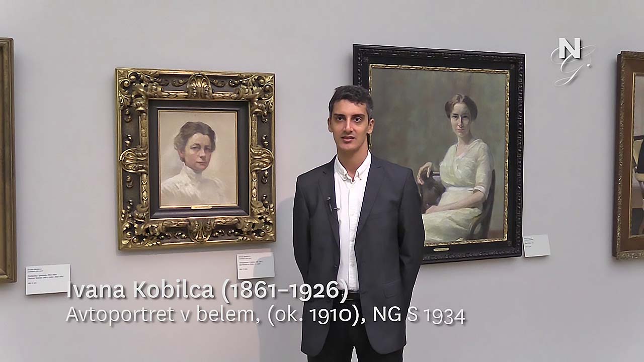 Ivana Kobilca - Avtoportret v belem (video)